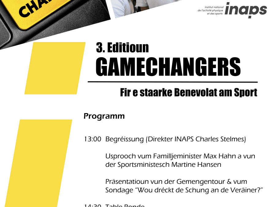Gamechangers – fir e staarke Benevolat am Sport