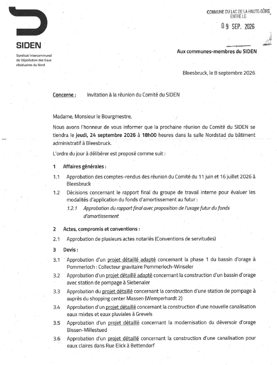 Comité SIDEN 24 septembre 2026