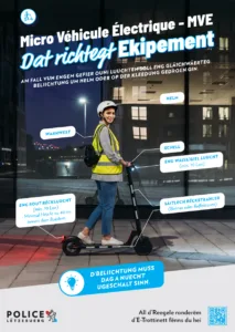 Sécher mat der E-Trottinett ënnerwee!